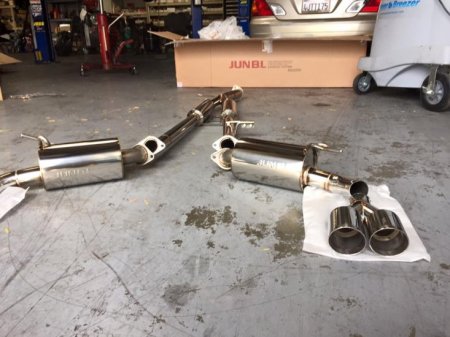 (image for) Jun B.L. Genesis Coupe 2.0T Type R Polished or Burnt Tips Cat Back Exhaust System 2010 - 2014