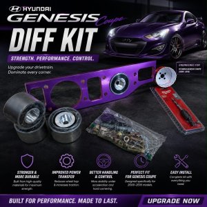 JAC Genesis Coupe Differential Bushing Kit 2010 - 2016 JAC Genesis Coupe Differential Bushing Kit 2010 - 2016