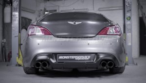 Monster Service Genesis Coupe ABS Plastic Rear Diffuser 2010 - 2016