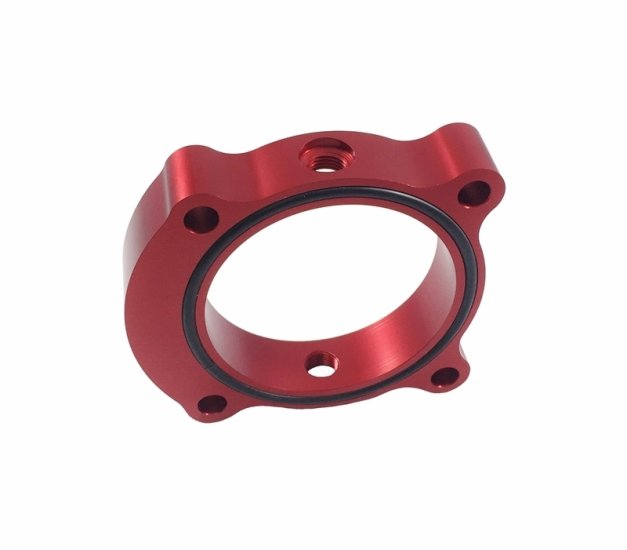 (image for) Torque Solution Genesis Coupe 2.0T Red Throttle Body Spacer 2013 - 2014